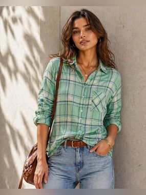 New plaid teddy shirt